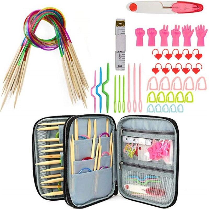 Circular Knitting Needles Set 26pcs Interchangeable Crochet