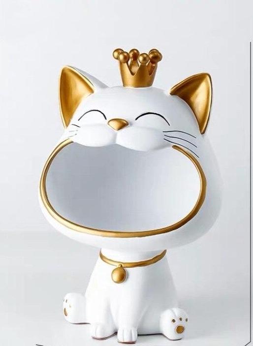 Resin Lucky Big Mouth Cat Storage Box