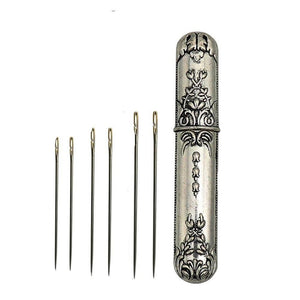 24pcs Self Threading Pins Needle Case & Vintage