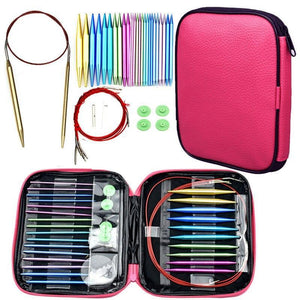 Circular Knitting Needles Set 26pcs Interchangeable Crochet