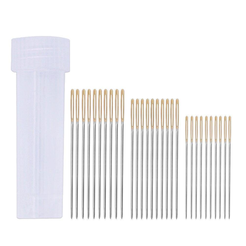 100 PCS Stainless Steel Golden Tail Embroidery Needles Kit