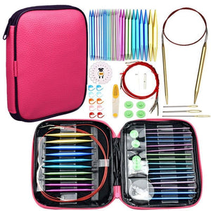 Circular Knitting Needles Set 26pcs Interchangeable Crochet