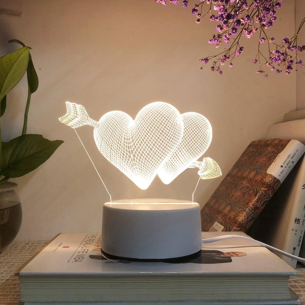 3D Stereo Night Light Small Table Lamp