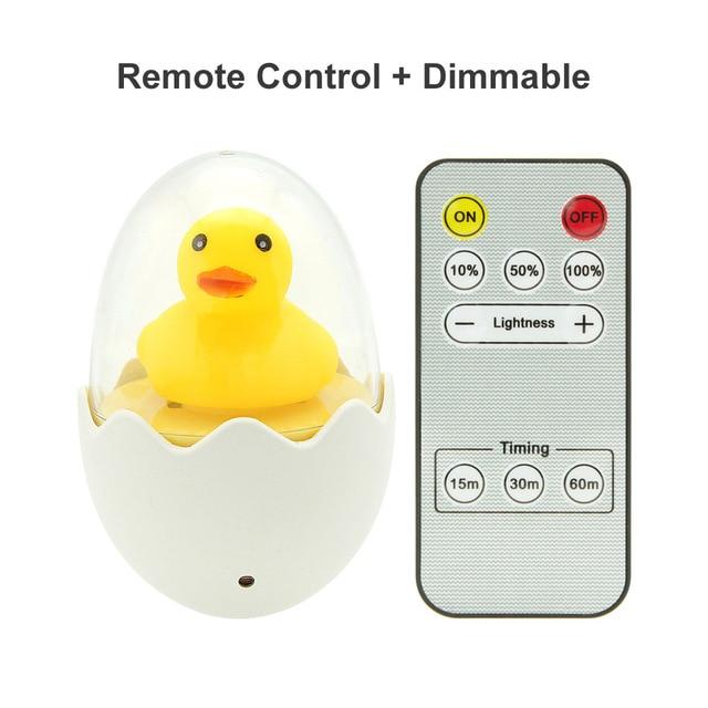 Yellow Duck LED Night Light Sensor Control Baby