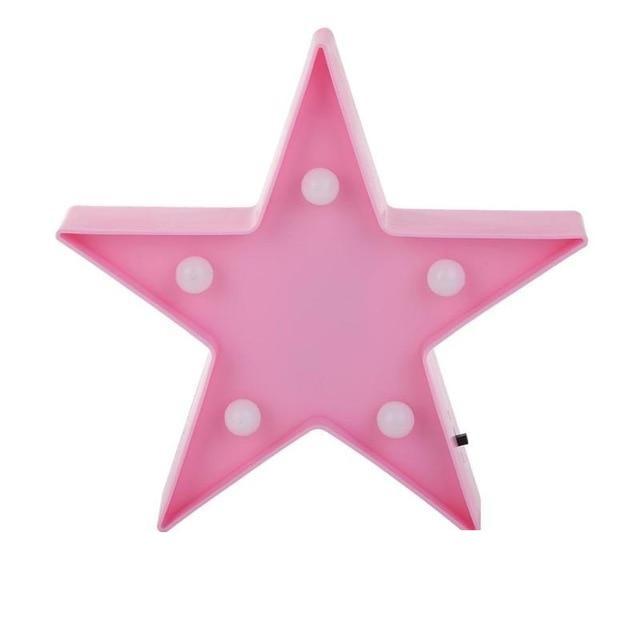 Star Shaped LED Night Light Table Lamp